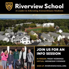 Are you interested in learning about Riverview School? Join us for one of our upcoming Information sessions (in person or virtually) to learn more. ⁠
⁠
Click the link below to sign up for an upcoming information session.⁠
⁠
Riverview School is an independent, coeducational boarding/day school, located on Cape Cod. Riverview is a leader in educating students with complex language and learning challenges. We’re committed to helping each of our students gain academic, social, and independent living skills to achieve their goals.⁠