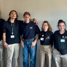 Did you know that October is National Disability Employment Awareness Month? Established in 1988, this month is dedicated to recognizing the important contributions individuals with disabilities make in workplaces across the country.

To celebrate the month, Miles '24 stopped by for a coffee chat with our Cape Cod Hospital interns last Friday. He presented on all the work he's done since graduating from Riverview!

At Riverview, our students have valuable vocational experiences both on campus and across Cape Cod. Through vocational training and hands-on learning, they’re developing valuable skills and growing their confidence as they prepare for the workforce! @capecodhealthcare #riverviewschool #handsonlearning